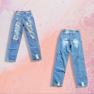 🦋 high-waisted thick-aihh jeans 🦋